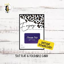 cheetah print gift card holder card