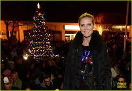 Heidi Klum Christmas Tree Lighting Ceremony In New York