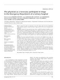 Pdf The Physician As A Necessary Participant In Triage In
