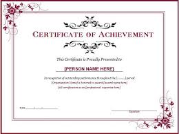 Word Achievement Award Certificate Can Be Used To Draft Your