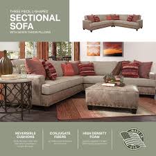 Faux Leather L Shape Sectional Sofa