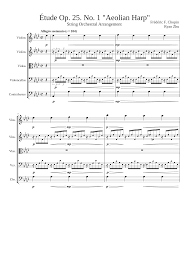 Etude Op. 25, No. 1 "Aeolian Harp" for String Orchestra Sheet music for  Strings group (String Orchestra) | Musescore.com