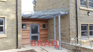 Triangular Glass Entrance Canopy Structure