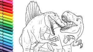 how to draw spinosaur vs t rex new