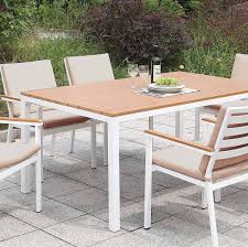 For instance, an accent table between two outdoor lounge chairs offers quick storage for books, sunglasses and sunscreen. Furniture Of America Aisha Outdoor White Aluminum Frame Rectangular Dining Table Cm Ot1867t 69