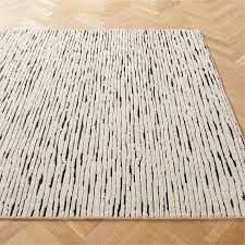levi black white striped wool area rug