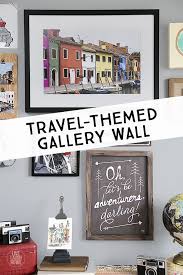 travel themed gallery wall live laugh