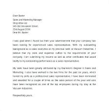 Cover Letter For Medical Representative Cover Letter Sales Rep Cover