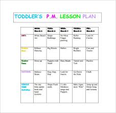 Toddler Lesson Plan Template 10 Free Word Excel Pdf Format