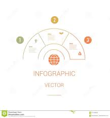 Infographic Template Colourful Pie Chart Semicircle With