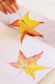 5 minute beautiful leaf prints art 3