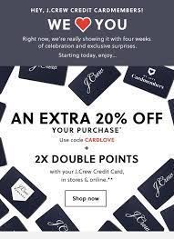 Fill in the application form. Cardmember Life Just Got Twice As Nice J Crew Email Archive