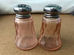 Vintage Pink Depression Glass Salt