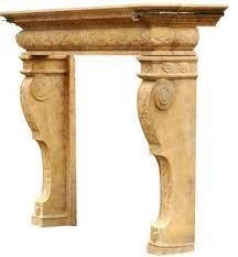 Tuscan Fireplace In Yellow Marble