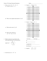 Practice 29 Solving Polynomial Equations