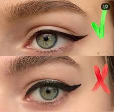 draw winged eyeliner with a pencil