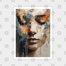 sadness abstract art face of a woman