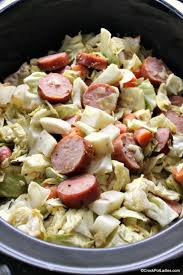 crock pot cabbage kielbasa sausage and