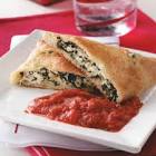 3 cheese spinach roasted red pepper calzones