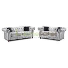 derb crushed velvet corner sofa silver