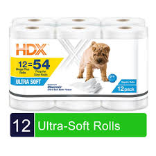 hdx ultra soft toilet paper 12 rolls