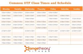 orange theory cl times and schedule