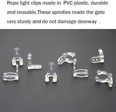 Amazon Com Apoulin Led Rope Light Clips Holder 100pack 1 2 Inches Clear Pvc Mounting Rope Light Mounting Clips Garden Outdoor