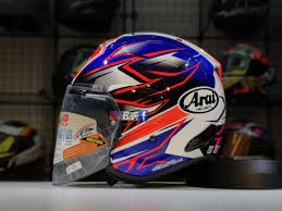 Fluorescent and/or bright finishes used in certain arai helmets are not covered by warranty and may fade with the passage of time and. Original Arai Vz Ram Ghost Blue Open Face Helmet Lazada