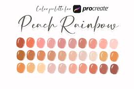 Peach Rainbow Color Procreate Palette