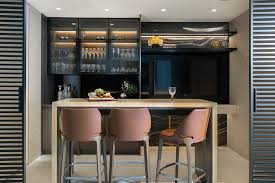 modern home bar design in luxury sunny