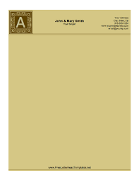 The personal letterhead sample is essential as it contains all the details of them, the the letterheads should be formatted and designed as per the need of the business or. Monogrammed Letterhead Brown