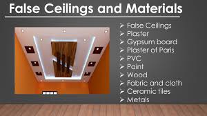 false ceilings types advanes and