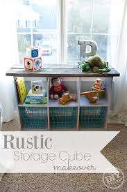 A savvy diyer has made their plain ikea storage cube 'so much nicer' with an $8 bunnings buy. Rustic Storage Cube Makeover The Diy Village