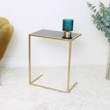 Green Gold Marble Side Table