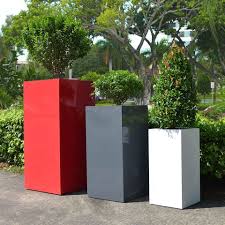 santiago tall square planter box