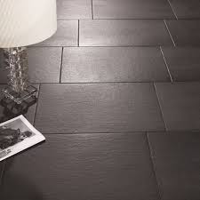 Slate Effect Floor Tiles Black