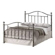 wingfield black nickel double bed frame