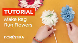 how to make rag rug flowers tutorial