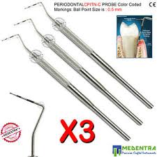 Details About Periodontal Probes Cpitn Screening Colour Coded Probe Set Of 3 Periodontist Tool