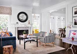 Add two chairs opposite your sofa to encourage lively conversation with friends and family; Striped Accent Chairs 20 Ideas To Decorate With Style And Contrast