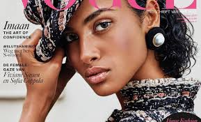 imaan hammam is the cover of vogue