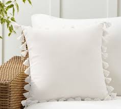 tassel trim indoor outdoor pillows