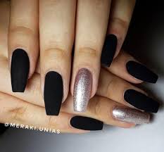 13 beautiful black acrylic nails in