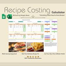 recipe cost calculator ggbuddy4u