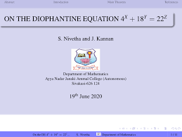 Pdf On The Diophantine Equation 4 X 18