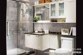 Beige Lacquer Bathroom Cabinet Op17 009