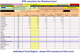 Microsoft Excel Spreadsheets For Calculating Ifta Fuel Tax