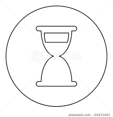 Hourglass Sand Clock Antique Icon In