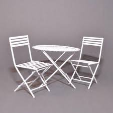 Dolls House White Wire Patio Set Table