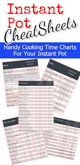 Instant Pot Cooking Times Free Cheat Sheets Instant Pot